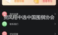 賀鳳翔中選中國圍棋協(xié)會(huì)副主席兼秘書長(zhǎng)